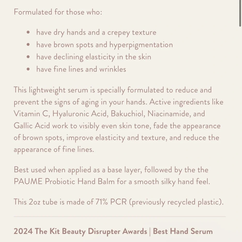 🌿 PAUME Renewing Hand Serum NEW - Picture 3 of 10